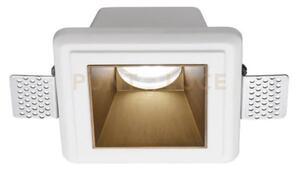 Gfa642- faretto in gesso finitura rame giallo da incasso 1 luce att