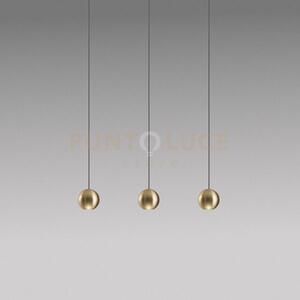 Guya s/3 - sospensione 3 luci a led lineare 3000k 1525lm 24w oro