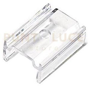 Gstp07- clip plastica trsparente per strip led "gst190c o gst190n"