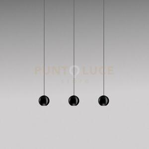 Guya s/3 - sospensione 3 luci a led lineare 3000k 1525lm 24w nero