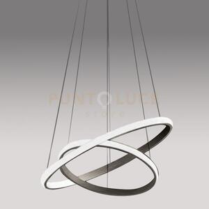 Iole s/2 - lampadario a sospensione titanio led 3000k 2000lm 40w di