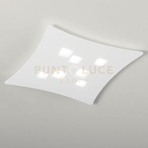 Isotta p/g - plafoniera colore bianco in metallo e alluminio 7 luci