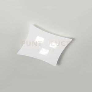 Isotta p/p - plafoniera colore bianco in metallo e alluminio 3 luci