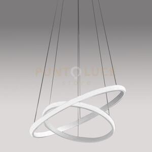 Iole s/2 - lampadario a sospensione bianco led 3000k 2000lm 40w dim