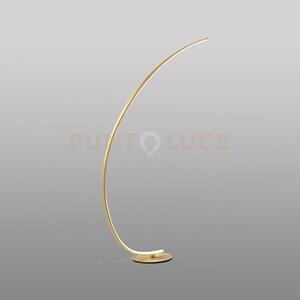 Iole pt - lampada da terra oro a led 3000k 1500lm 30w dimmerabile