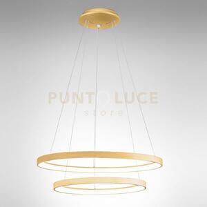 Krizia s/2 sospensione colore oro a led 3000k 6000lm 88w dimmerabil