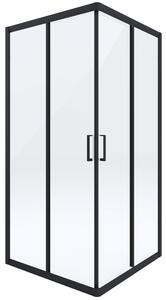 Deante Funkia box doccia 80x80 cm quadrato nero opaca/vetro trasparente KYC_N42K