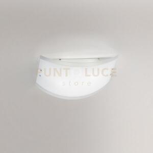 Lecce p/p plafoniera in vetro bianco particolari metallo cromo 2 lu