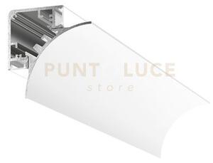 Lubiana c - profilo e diffusore per parete/soffitto mt 2 bianco opaco
