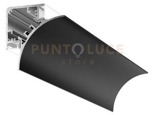 Lubiana c - profilo e diffusore per parete/soffitto mt 2 nero opaco