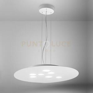 Luna s - lampadario a sospensione bianco 10 luci attacco gx53 in me
