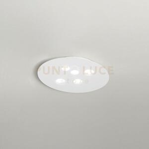 Luna p/m - plafoniera metallo e alluminio bianco 5 luci attacco gx5