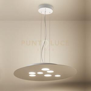 Luna s - lampadario a sospensione tortora 10 luci attacco gx53 in m