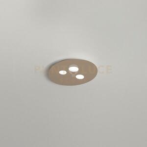 Luna p/p - plafoniera metallo e alluminio tortora 3 luci attacco gx