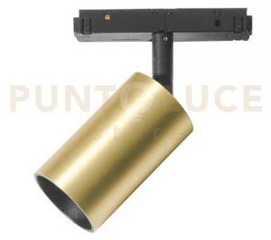 Modena sp/p - faretto proiettore regolabile oro per binari 48v inca