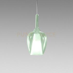 Ofelia s/10 - vetro verde-trasparente e portalampada bianco 1 luce