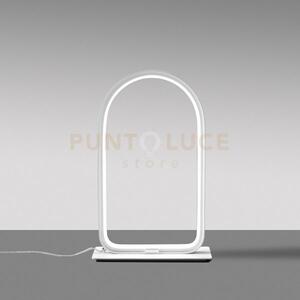 Nicole l - lampada da tavolo bianca a led 3000k 600lm 12w dimmerabi