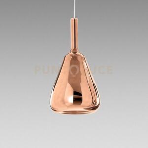 Ofelia s/11 - vetro rame specchiato e portalampada bianco 1 luce at