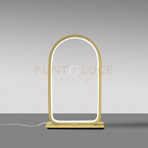 Nicole l - lampada da tavolo oro a led 3000k 600lm 12w dimmerabile 