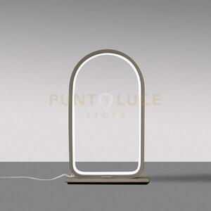 Nicole l - lampada da tavolo titanio a led 3000k 600lm 12w dimmerab