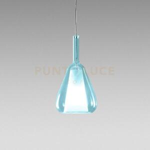 Ofelia s/11 - vetro blu-trasparente e portalampada bianco 1 luce at