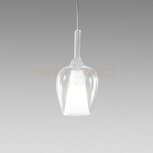 Ofelia s/10 - vetro trasparente e portalampada bianco 1 luce attac