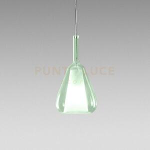 Ofelia s/11 - vetro verde-trasparente e portalampada bianco 1 luce 
