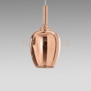 Ofelia s/10 - vetro rame specchiato e portalampada bianco 1 luce a