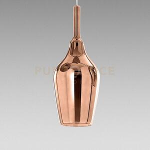 Ofelia s/12 - vetro rame specchiato e portalampada bianco 1 luce 