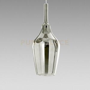 Ofelia s/12 - vetro cromo specchiato e portalampada bianco 1 luce 