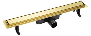Laveo Basso canalina lineare con griglia 60 cm oro COBG60D