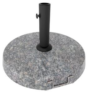 Pietra - Base per Ombrellone da Giardino Rotondo Ø45 cm 25 Kg in Pietra Grigio