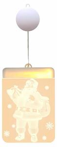 Verk 26016 Decorazione natalizia appesa 3D LED con Babbo Natale illuminato