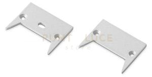 Tappi 2 pezzi per profilo "bucarest g " colore argento