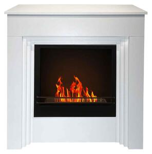 Bellini - Camino a bioetanolo da terra 96x35xH96 cm, bianco