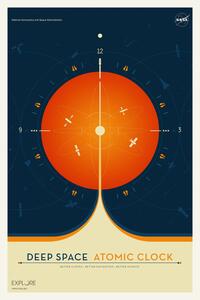 Illustrazione Deep Space Atomic Clock Orange - Space Series Nasa
