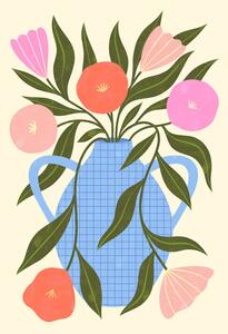 Illustrazione Wavy Flowers inVase, Melissa Donne