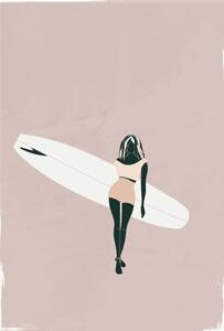 Illustrazione Pastel colour fashion surf illustration, LucidSurf