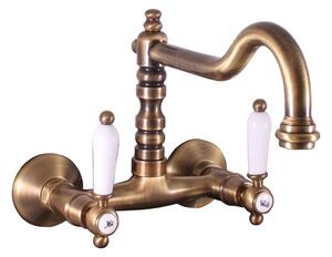 Slezák-RAV Miscelatore per lavello/lavandino Slezák RAV Morava Retro MK502/28SM Colore: ottone vecchio, Dimensioni: 150 mm