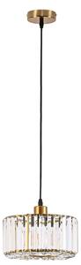 Lampada a sospensione VETRO dorata 1xE27x15W in vetro, dimensioni: 120x27,5x27,5 cm, IP20, Light Prestige