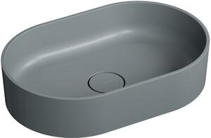 Omnires Ovo M+ lavabo 55x36 cm ovale da appoggio grigio/pietra OVOUNAG