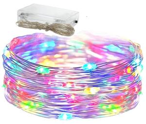 Verk 26020 Catena luminosa a batteria 100 LED multicolore 10 m