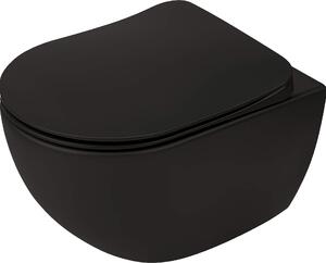 Deante Peonia vaso wc sospeso senza brida nero opaco CDE_NZPW