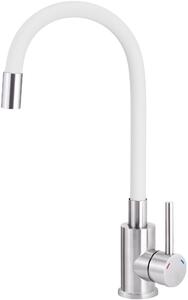 Deante Neo Luno rubinetto da cucina verticale acciaio inossidabile-bianco BOC_W720