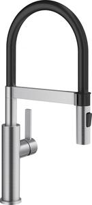 Blanco Sonea-S Flexo rubinetto da cucina verticale acciaio inossidabile-nero 526616
