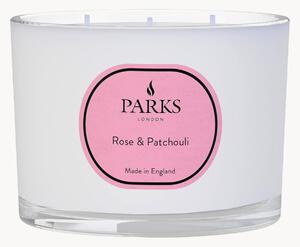 Candela profumata fatta a mano a tre stoppini Vintage Aromatherapy (rosa, patchouli e gambo verde)