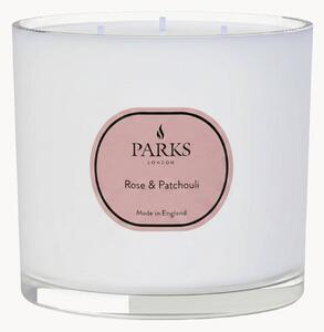 Candela profumata fatta a mano a tre stoppini Vintage Aromatherapy (rosa, patchouli e gambo verde)