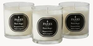 Set di 3 candele profumate fatte a mano Black Magic (bergamotto, rosa e patchouli)
