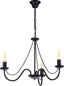 Lampadario BARTEZ nero 3xE14x40W in metallo, dimensioni: 75x54x54 cm, IP20, Kaja
