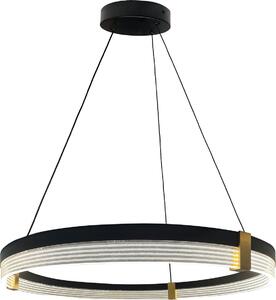 Elegante lampada a sospensione a LED nero/oro Ø 60 cm